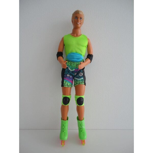 Mattel Ken Rollerblade Vintage Barbie - Bambola Gialla Classica per Collezionisti