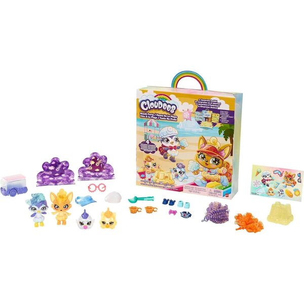 Mattel Cloudees Mega Party Pack mit Modelliermasse und Überraschungswelpen ab 4 Jahren