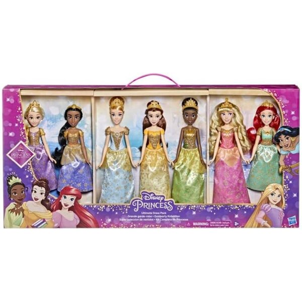 Set mit 7 ultimativen Disney-Prinzessinnen-Puppen, 30 cm – Ariel, Aurora, Belle und andere