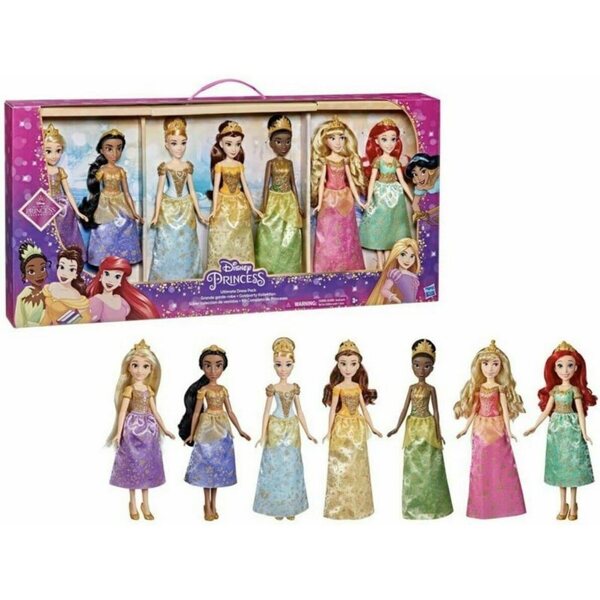 Set mit 7 ultimativen Disney-Prinzessinnen-Puppen, 30 cm – Ariel, Aurora, Belle und andere