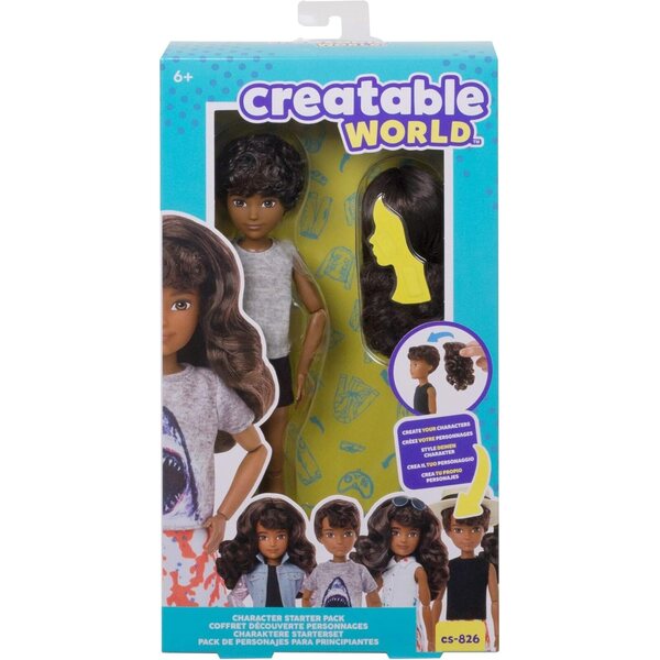 Mattel Creatable World Anpassbare Puppe mit 13 Artikulationspunkten und Perücke
