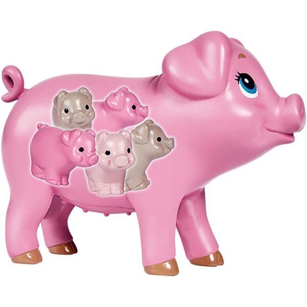 Simba Evi Love Welcome Piggies mit Mama und 5 Schweinen, Lernspiel für 3+