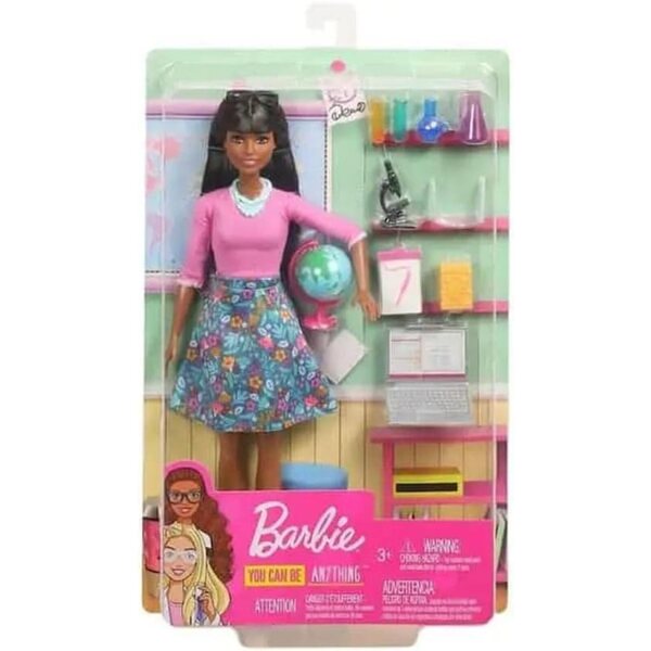Barbie Teacher with 10 Educational Accessories including Rotating Globe and Laptop