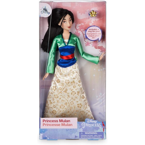 Bambola Snodabile Disney Principesse Scintillanti Mulan con Anello