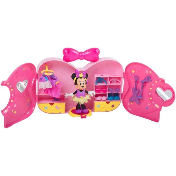 Minnie Pop Star Kleidungs- und Zubehörset mit Wickelauflage, Tasche und Disney-Mikrofon