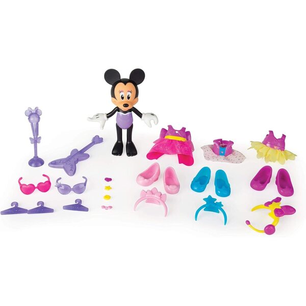 Minnie Pop Star Kleidungs- und Zubehörset mit Wickelauflage, Tasche und Disney-Mikrofon