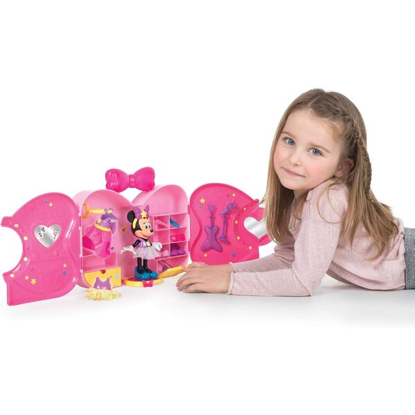 Minnie Pop Star Kleidungs- und Zubehörset mit Wickelauflage, Tasche und Disney-Mikrofon