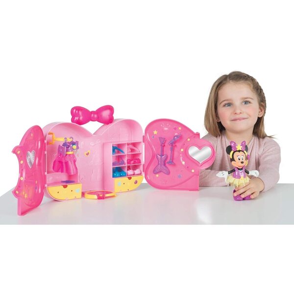Minnie Pop Star Kleidungs- und Zubehörset mit Wickelauflage, Tasche und Disney-Mikrofon