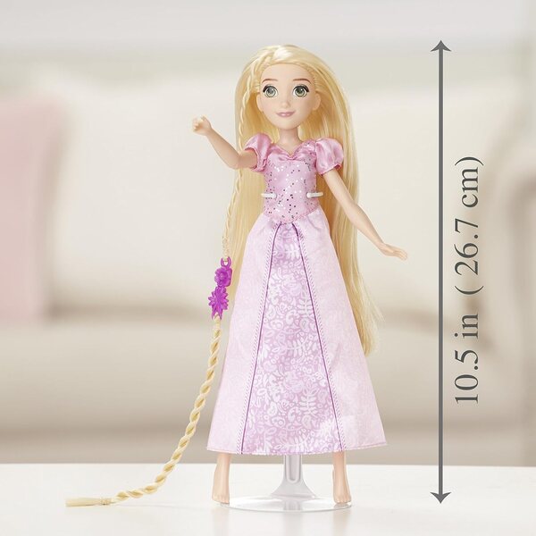 Bambola Disney Rapunzel con Abito, Funzione MuoviTreccia e Accessorio