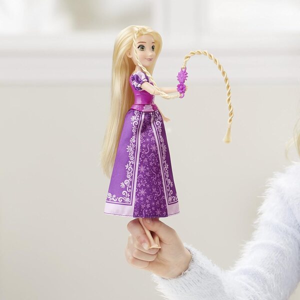 Bambola Disney Rapunzel con Abito, Funzione MuoviTreccia e Accessorio