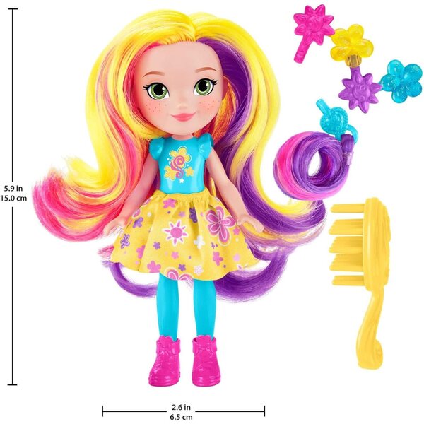 Sunny Day Bambola Nickelodeon con Accessori Pop-In per Capelli - 15 cm