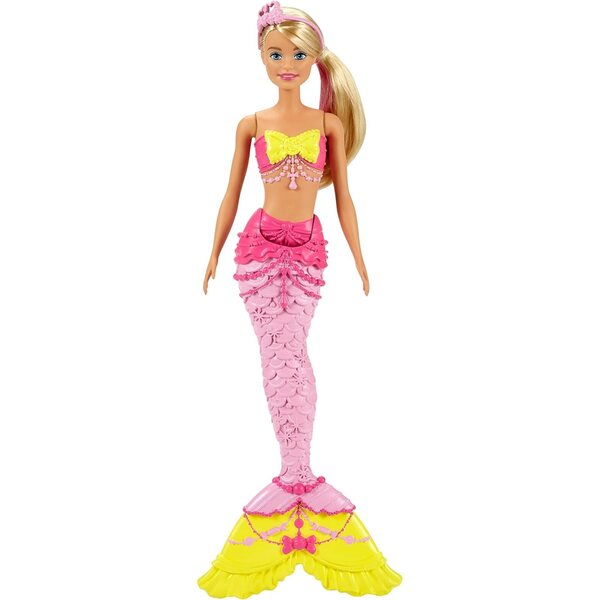 Barbie Dreamtopia Meerjungfrau-Puppe mit buntem Schwanz und abnehmbarem Zubehör