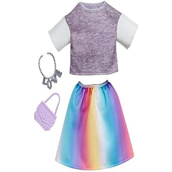 Barbie Set Abiti Moda con Accessori - Scarpe, Gioielli e Borsa Inclusi