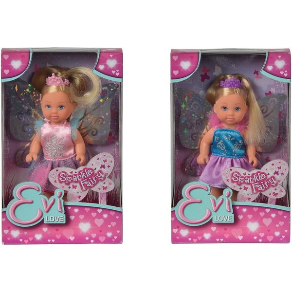 Simba Sparkle Fairy fata rosa con ali scintillanti, giocattolo 12 cm per bambini 3+
