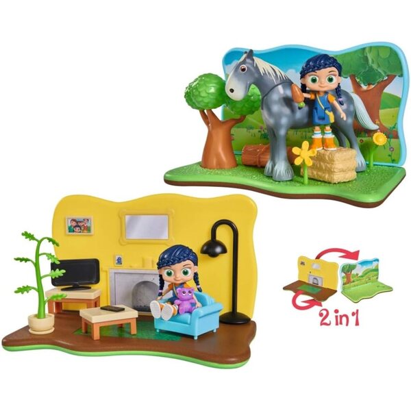 Simba Wissper Graswelt Set Gioco con Cavallo Herbert e Accessori Magnetici