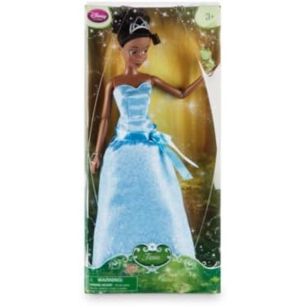 Tiana Bambola Classica con Abito Blu Scintillante e Principe Naveen Rana