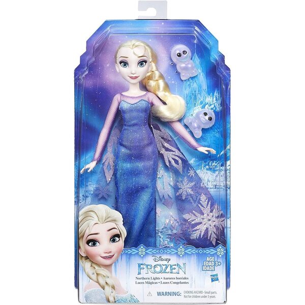 Frozen Elsa Northern Lights-Puppe mit Lichtern, Geräuschen und 40 interaktiven Sätzen