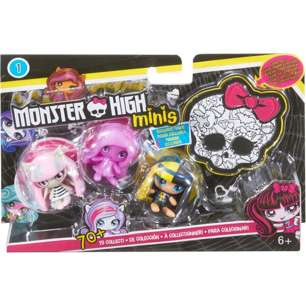 Monster High Minis 3 Teile mit Cleo de Nile, Rochelle Goyle und Ari Hauntington als Sammlerstück