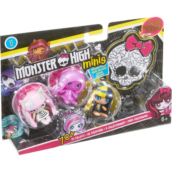 Monster High Minis 3 Teile mit Cleo de Nile, Rochelle Goyle und Ari Hauntington als Sammlerstück