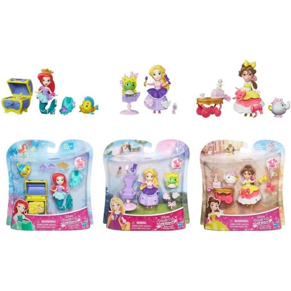 Kleine 7,5 cm große Disney-Prinzessinnen-Puppen mit Zubehör, verschiedene Modelle