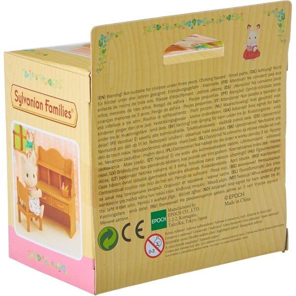 Sylvanian Families Kinderschreibtischset mit Stuhl und Zubehör für fantasievolles Spielen