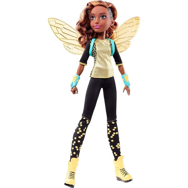DC Super Hero Girls 30,5 cm große Bumblebee-Puppe mit abnehmbaren Flügeln und kultigem Kostüm