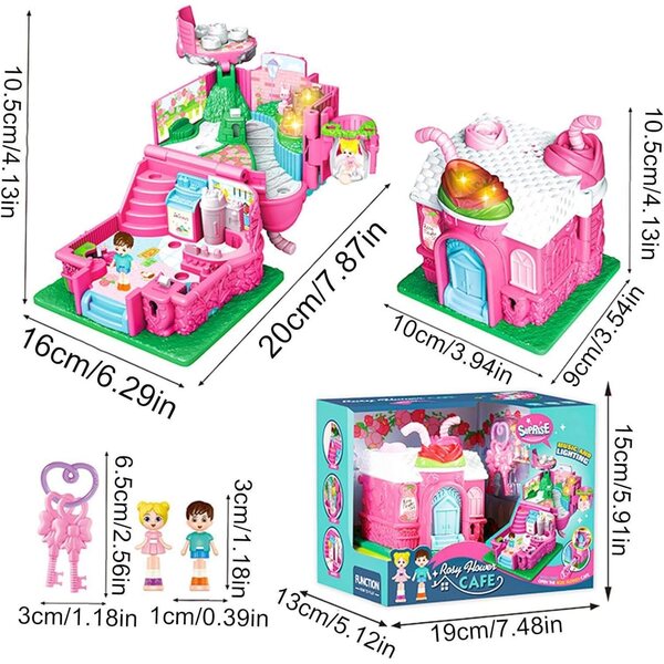 Casa delle Bambole con Musica e Luce – Villa Giocattolo per Gioco di Finzione Bambini 3+