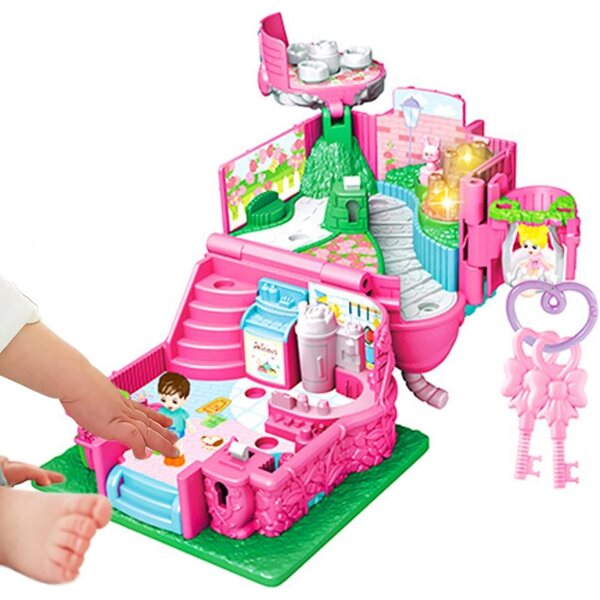 Casa delle Bambole con Musica e Luce – Villa Giocattolo per Gioco di Finzione Bambini 3+