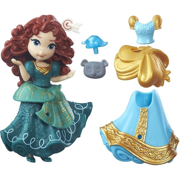 Disney-Prinzessinnen Schneewittchen Belle Merida Cinderella 5 cm große Puppe mit anpassbarer Kleidung