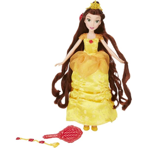 Disney Princess Long Locks Belle – Hasbro-Puppe mit langen Haaren und Accessoires