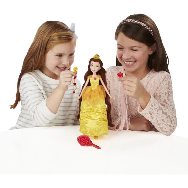 Disney Princess Long Locks Belle – Hasbro-Puppe mit langen Haaren und Accessoires