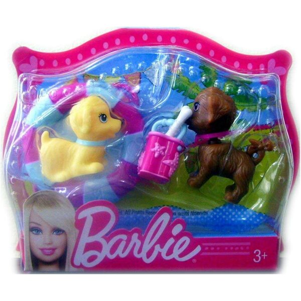 Barbie BRB Labrador-Welpen-Set mit Pool und mehrfarbigen Accessoires