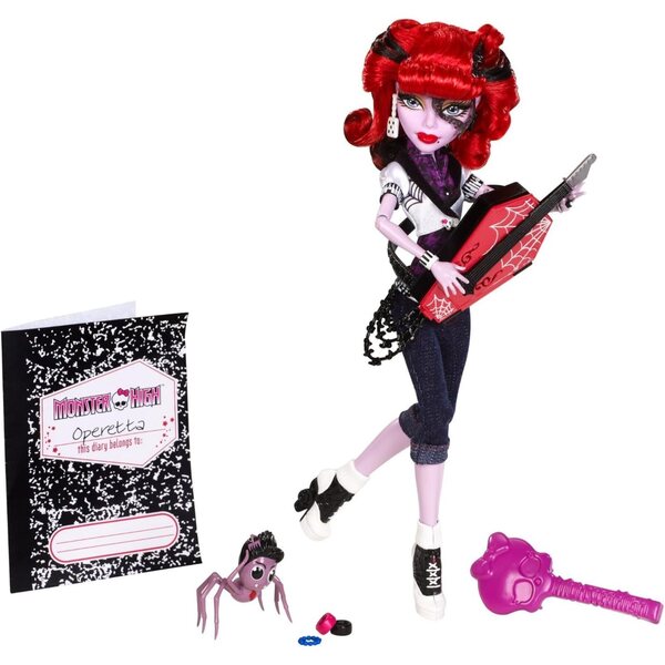 Monster High Operetta-Puppe mit Tagebuch und Haustier, ab 3 Jahren