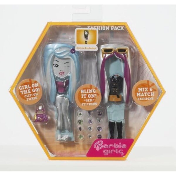 Barbie Girls Fashion Pack Nero/Argento con moda esclusiva e accessori