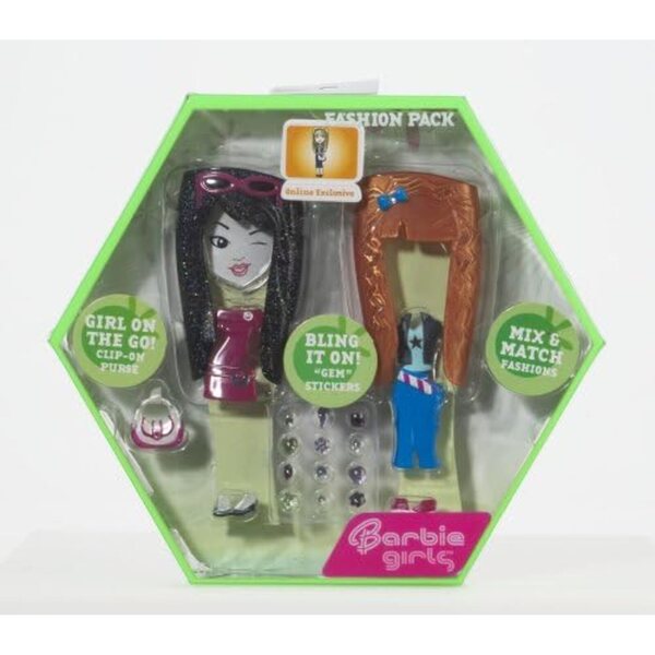 Barbie Girls Fashion Pack Pink/Blue - 2 Outfit, Accessori e Acconciature