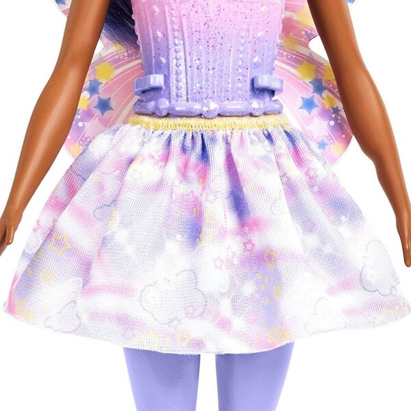 Barbie Dreamtopia Fatina con Ali e Gioielli Rosa, Capelli e Tiara - Magia e Fantasia