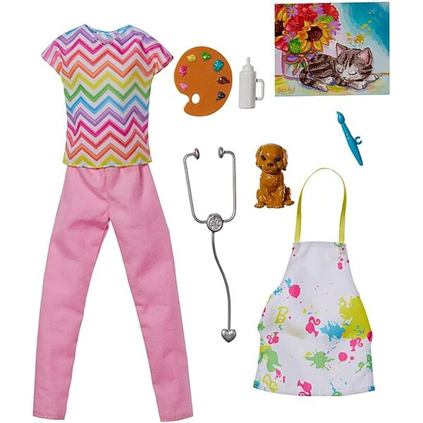 Barbie Carriere con Abiti a Sorpresa e Accessori, Bambola Bionda per Bambini 3+
