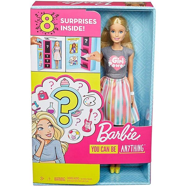 Barbie Carriere con Abiti a Sorpresa e Accessori, Bambola Bionda per Bambini 3+