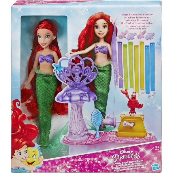Disney Ariel Ribbon Salon mit Haarschmuck und beweglicher Puppe