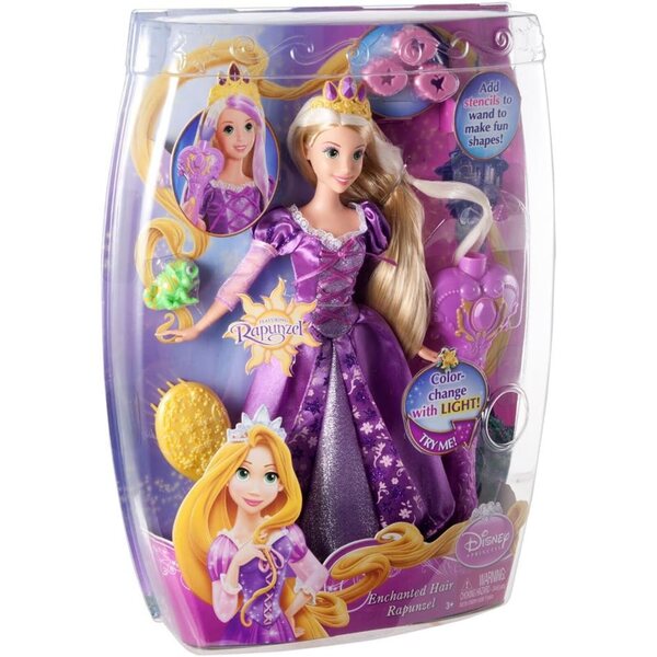 Disney Princess Rapunzel Fairytale Hair – Ändern Sie die Farbe ohne Wasser mit einem Zauberstab