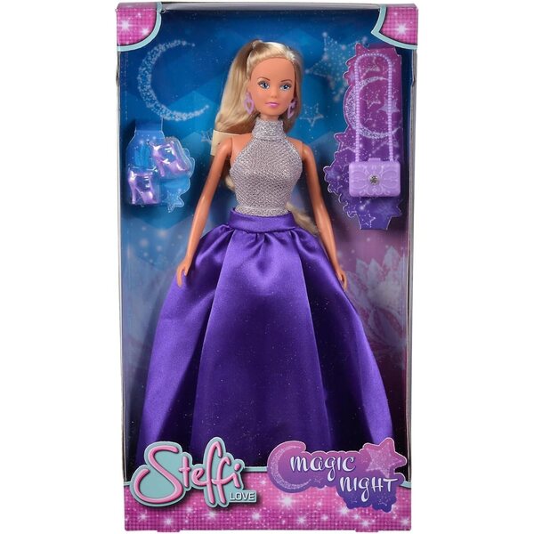 STEFFI LOVE Magic Night 29 cm große Puppe mit glamourösem Kleid und glitzernden Accessoires