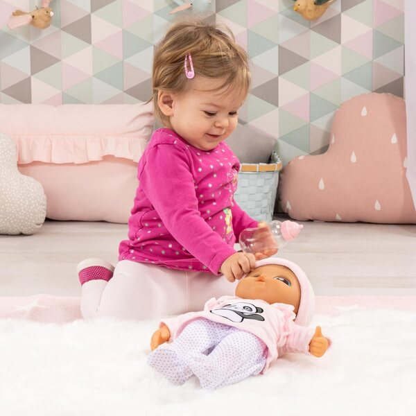 Bayer Design Bambola I Baby Interattiva 38 cm con Suoni, Bocca Mobile e Accessori