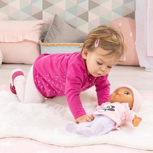 Bayer Design Bambola I Baby Interattiva 38 cm con Suoni, Bocca Mobile e Accessori