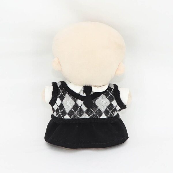 Set abbigliamento niannyyhouse per bambole peluche 10 cm: camicia, gonna, cravatta, gilet