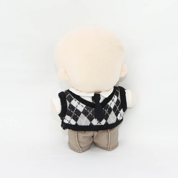 Set abbigliamento niannyyhouse per bambole peluche 10 cm: camicia, gonna, cravatta, gilet