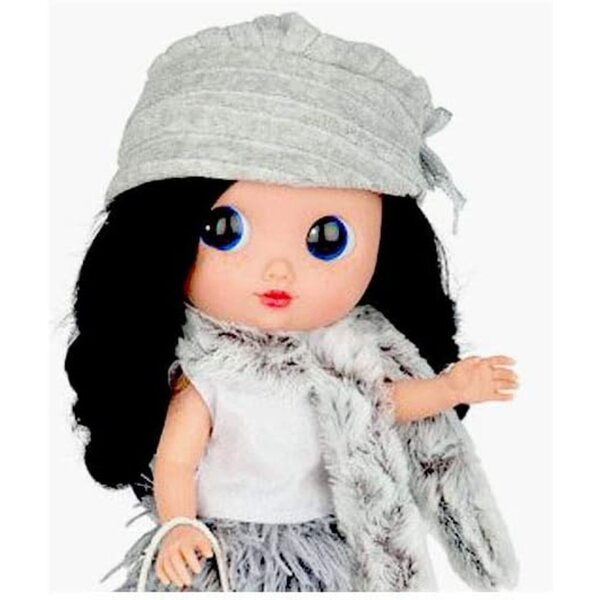 Arias Elegance Dunya Puppe 38 cm Vinylkörper mit Haaren und modischem Kleid