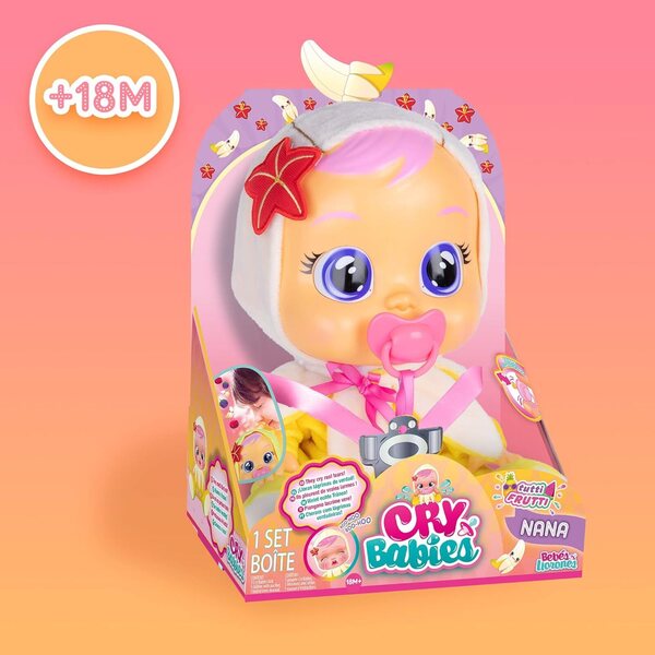 Cry Babies Tutti Frutti Nana – Interaktive Puppe mit Bananenduft und echten Tränen