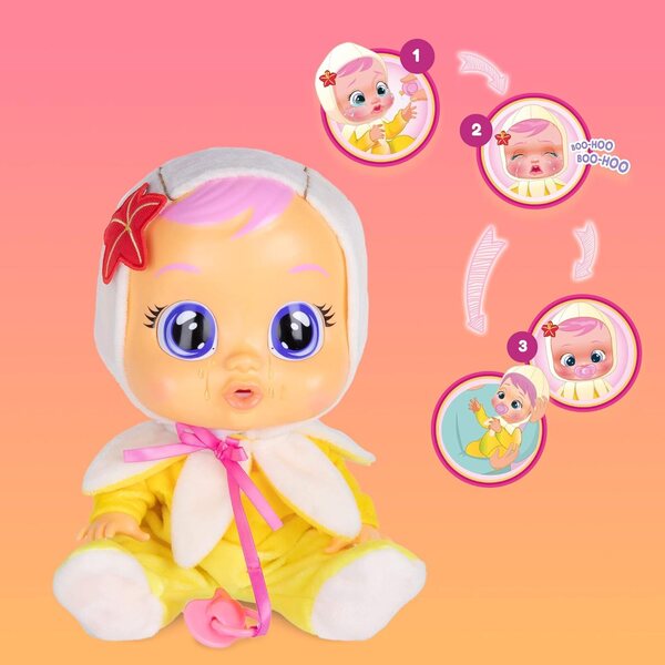 Cry Babies Tutti Frutti Nana – Interaktive Puppe mit Bananenduft und echten Tränen