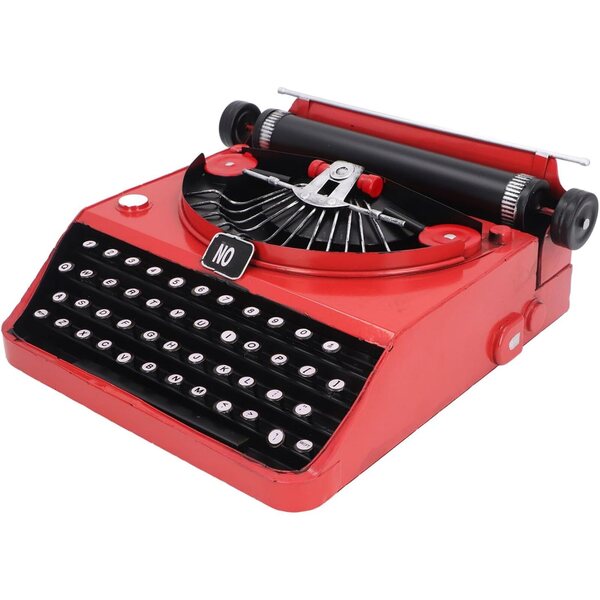 Modello retrò macchina da scrivere vintage in ferro 31x31 cm - decorazione unica casa e ufficio