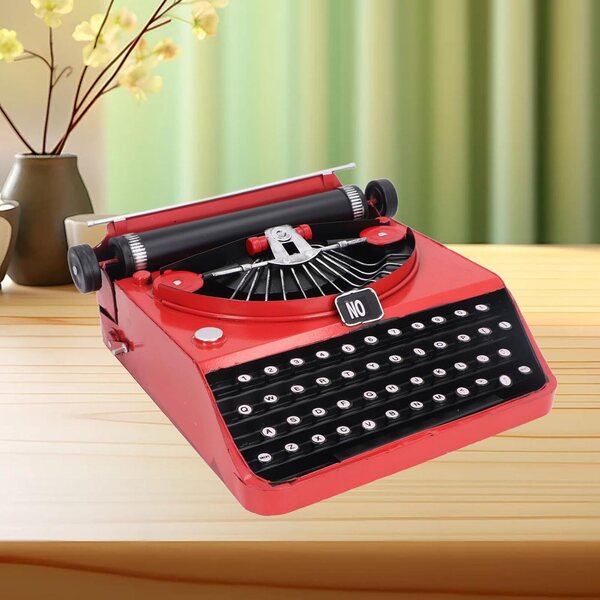 Modello retrò macchina da scrivere vintage in ferro 31x31 cm - decorazione unica casa e ufficio